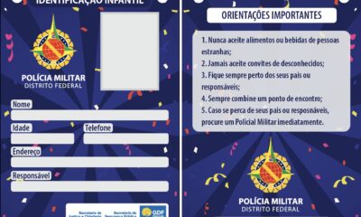 identificação infantil PMDF Carnaval 2023