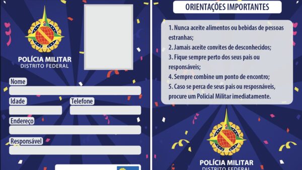 identificação infantil PMDF Carnaval 2023