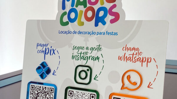 Placa QR code personalizada - Ideia Minha Custom Store