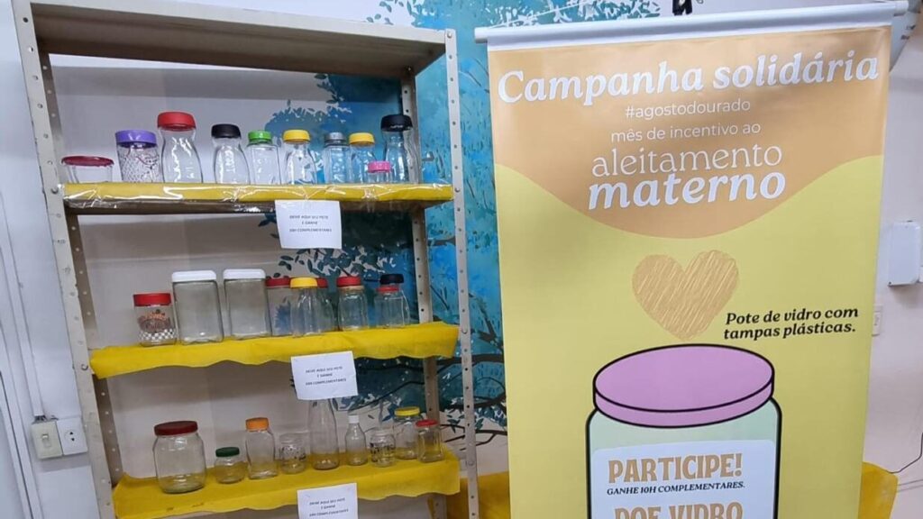 campanha de arrecadação de recipientes para leite materno Estácio Brasília