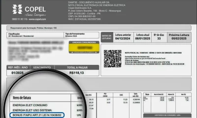 Bonus Itaipu conta de luz