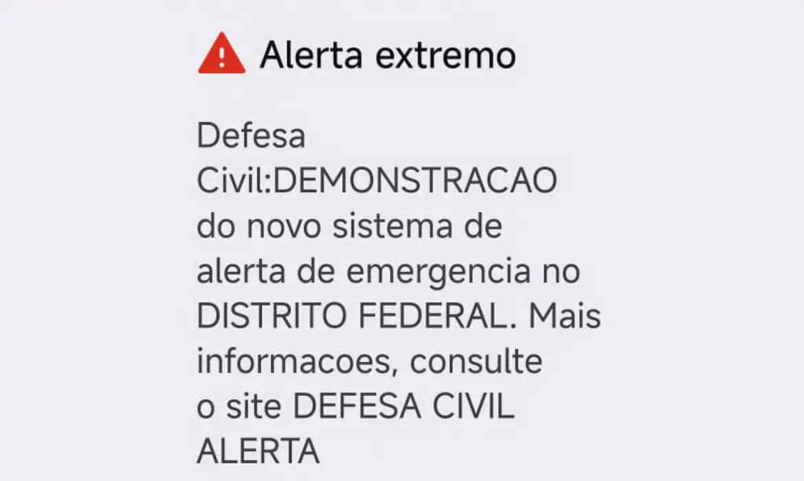 Mensagem Defesa Civil Alerta
