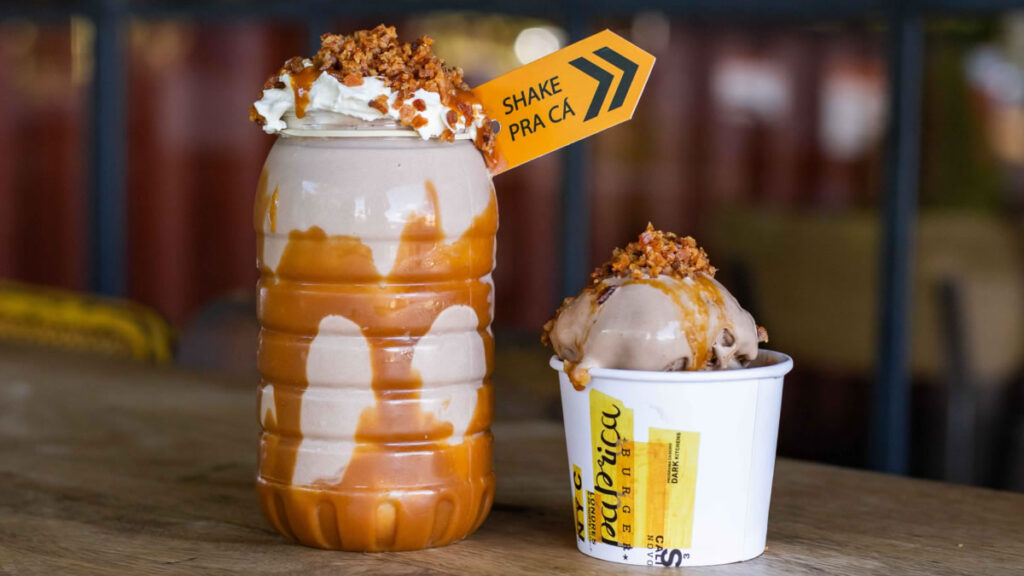 Sorvete e milkshake de Nutella com bacon