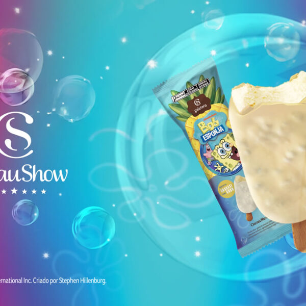 Gelato Bob Esponja verão Cacau Show