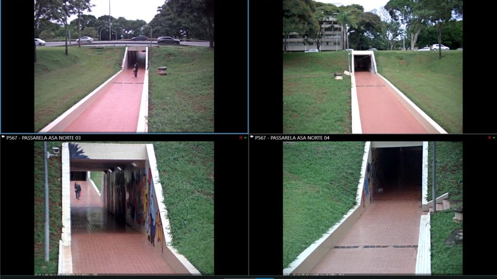GDF videomonitoramento passarelas subterrâneas do Plano Piloto