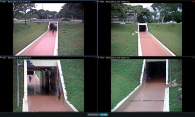 GDF videomonitoramento passarelas subterrâneas do Plano Piloto
