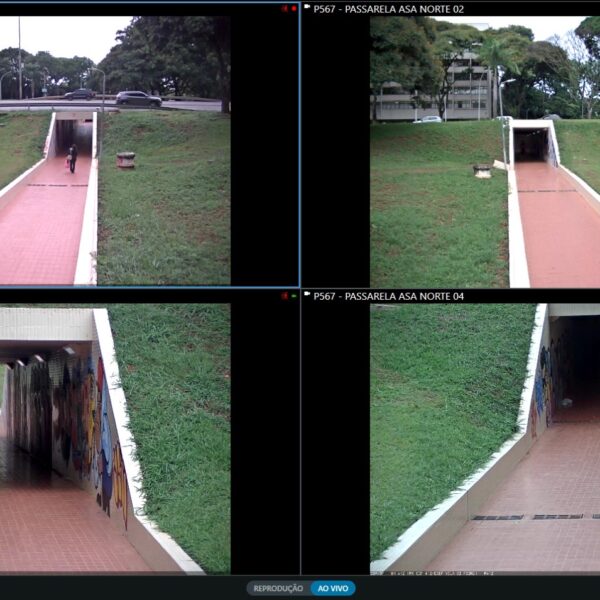 GDF videomonitoramento passarelas subterrâneas do Plano Piloto