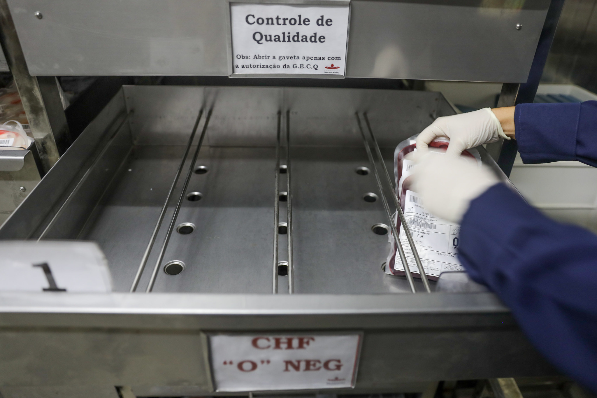 estoque sangue fundação hemocentro de brasília